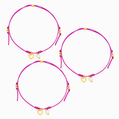 Pulseras Set De 3 Amigas Para Compartir Corazón