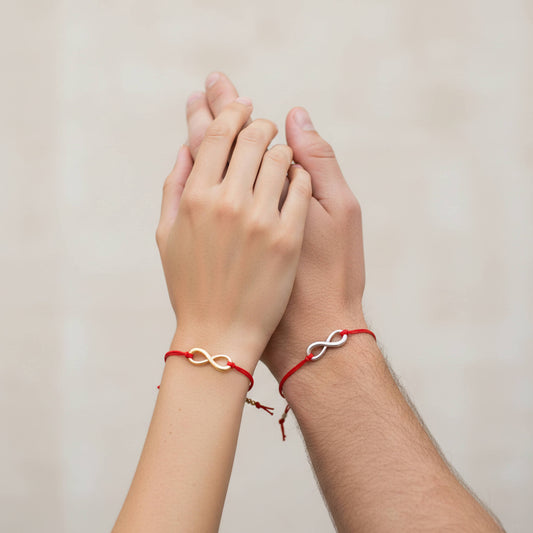 Pulsera Parejas Infinito Hilo Rojo