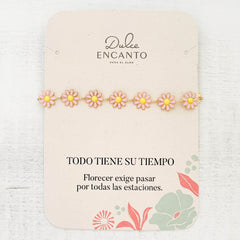 Pulsera Margaritas Rosadas Con Significado