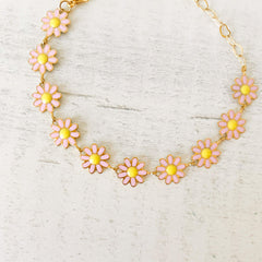 Pulsera Margaritas Rosadas Con Significado