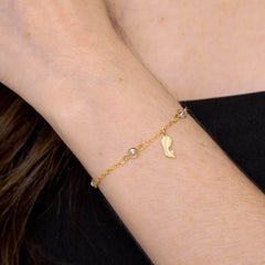 Pulsera Virgencita Zircón Broche Con Significado