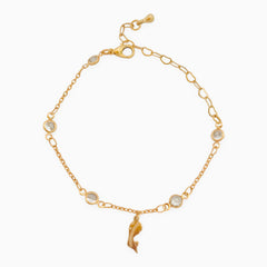 Pulsera Virgencita Zircón Broche Con Significado