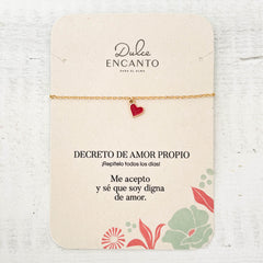 Pulsera Corazón Rojo Broche Con Significado