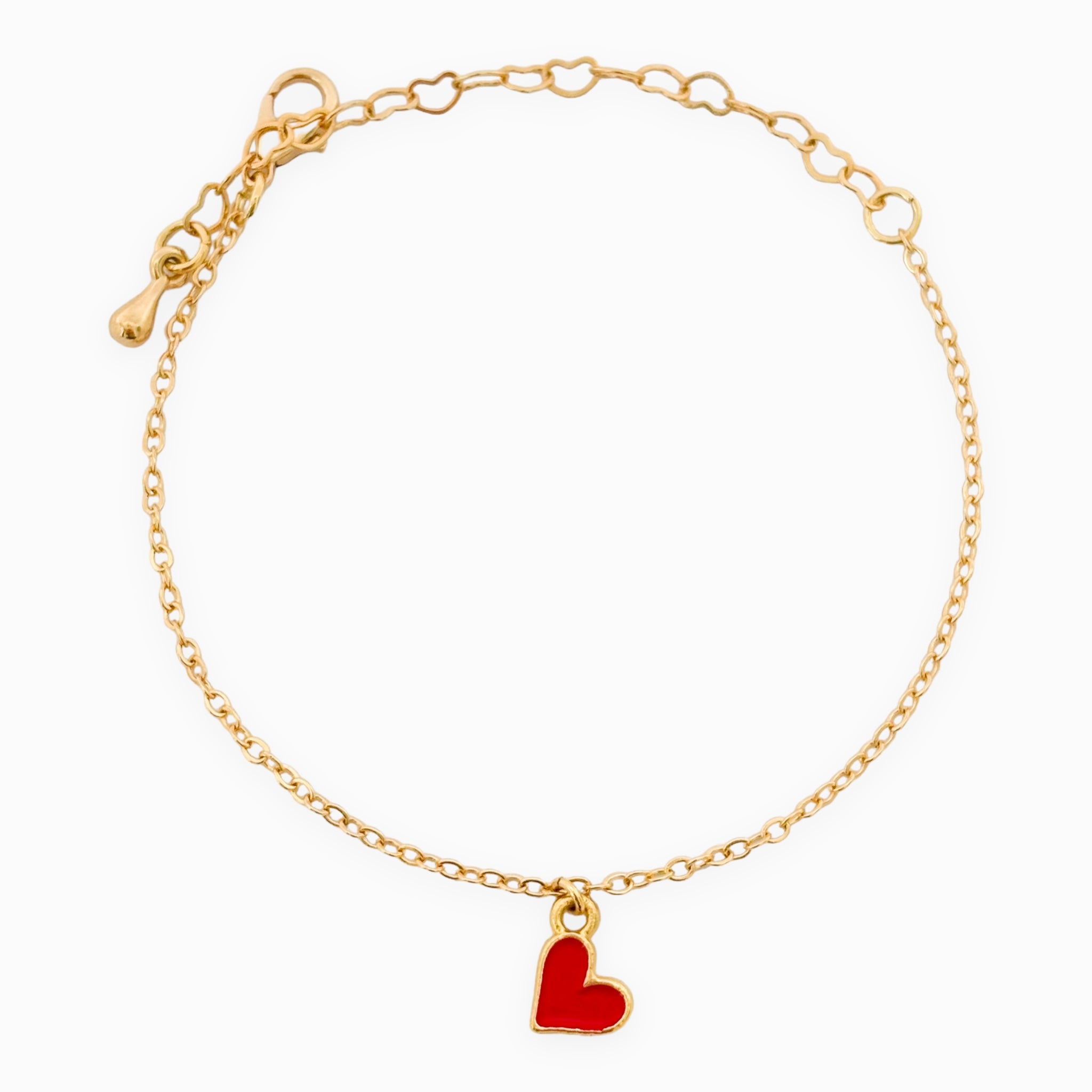 Pulsera Corazón Rojo Broche Con Significado