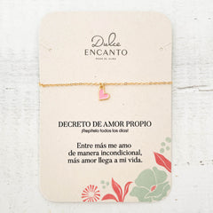 Pulsera Corazón Rosado Broche Con Significado