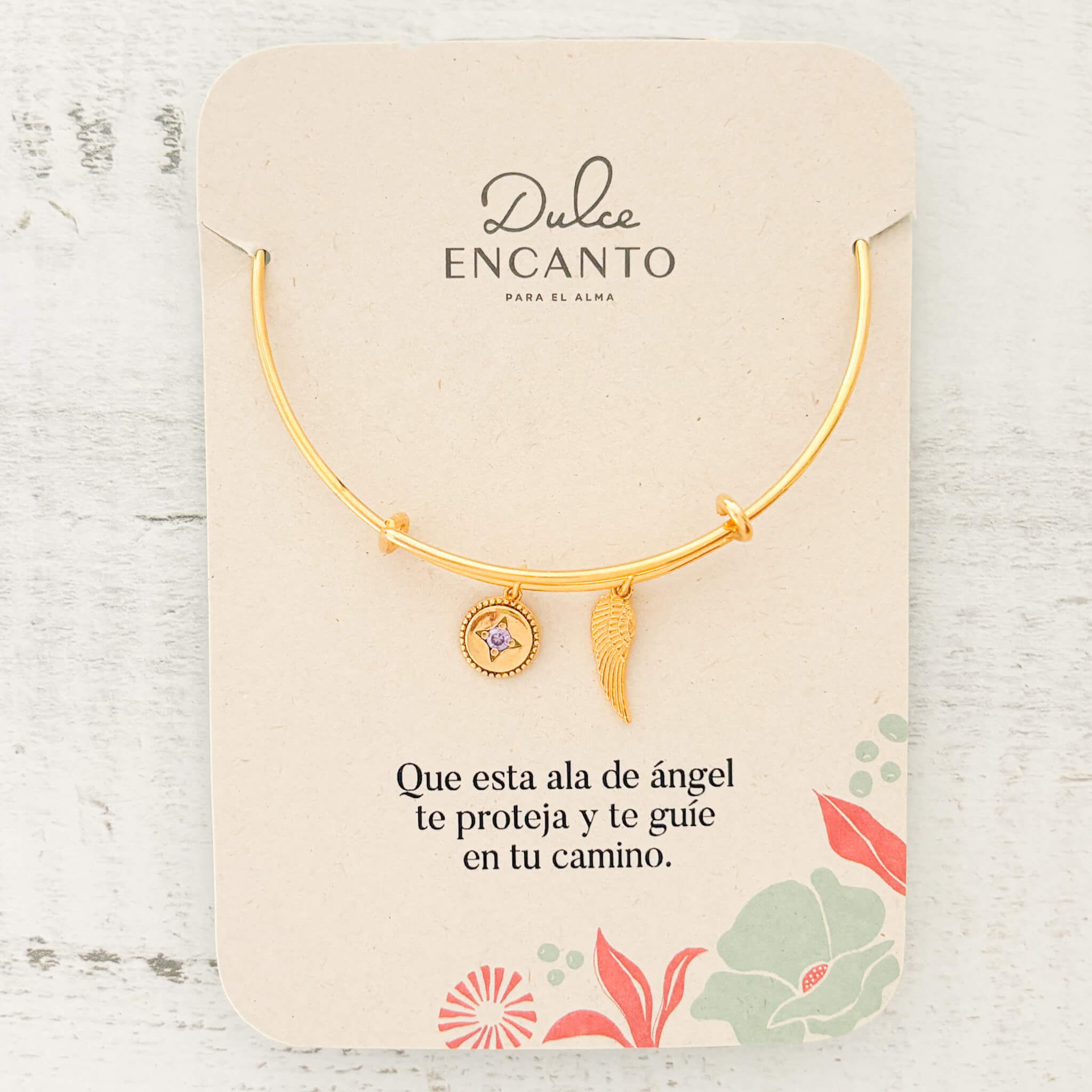 Brazalete Ala De Ángel Cristal Broche Con Significado