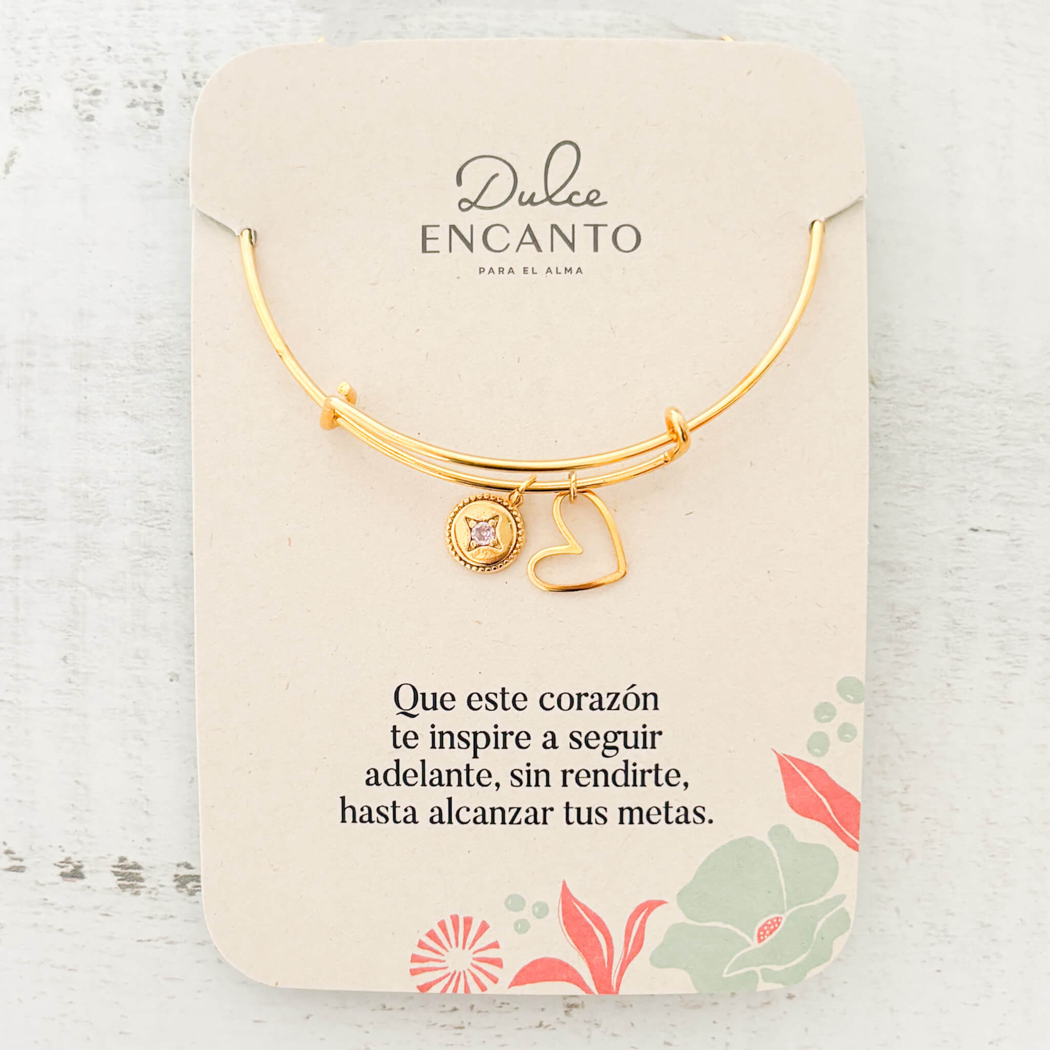 Brazalete Corazón Cristal Broche Con Significado