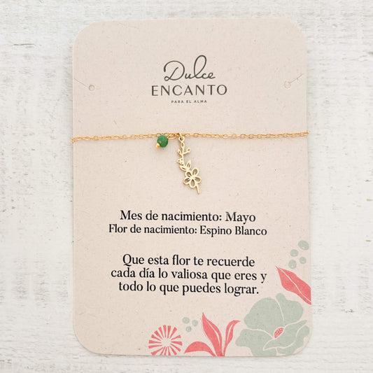 Pulsera Mayo Flor Espino Blanco de Nacimiento