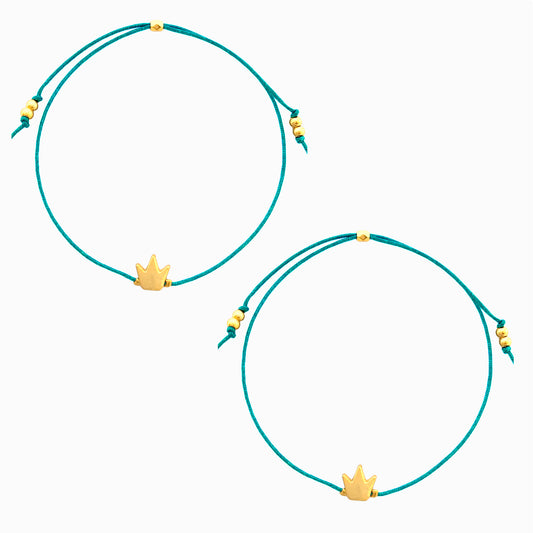 Pulseras Hilo Corona Set De 2 Amigas Para Compartir
