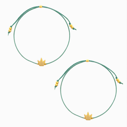 Pulseras Hilo Corona Set De 2 Amigas Para Compartir