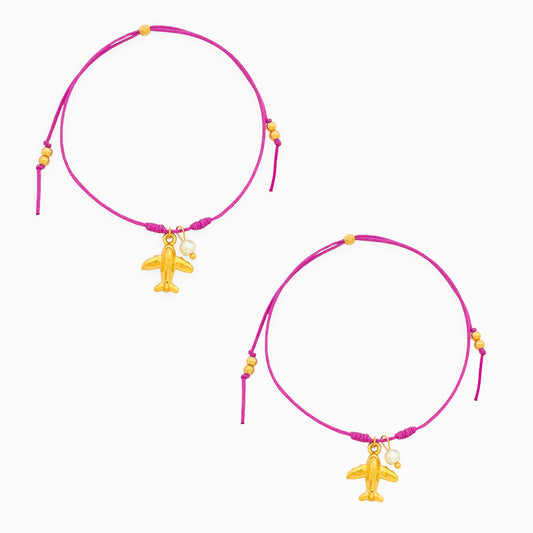 Pulseras Hilo Avión Set De 2 Amigas Para Compartir