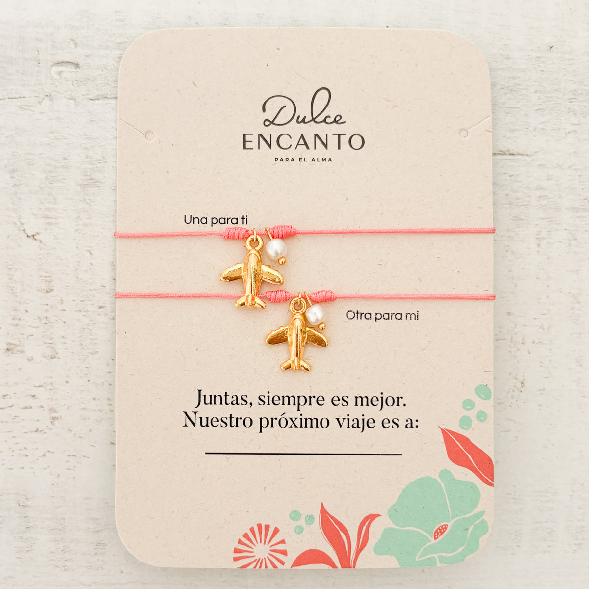 Pulseras Hilo Avión Set De 2 Amigas Para Compartir