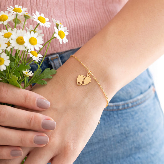 Pulsera Piecitos Bebé Broche