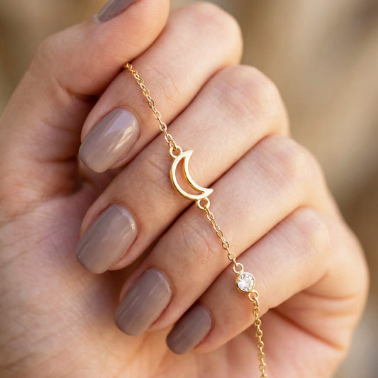 Pulsera Luna Zircón Broche