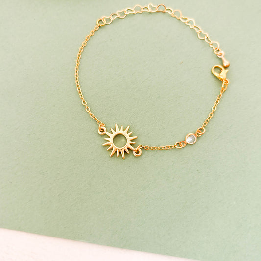 Pulsera Sol Zircón Broche