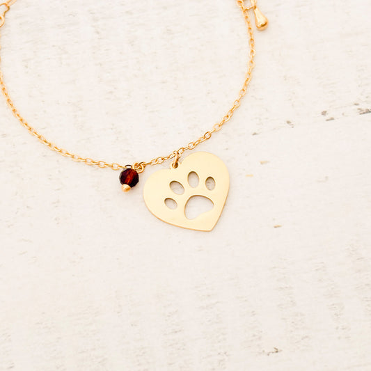 Pulsera Huella Mascota Corazón