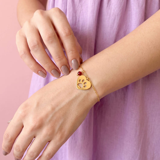 Pulsera Huella Mascota Corazón