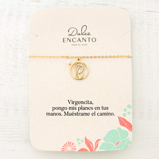 Pulsera Virgencita María Con Aureola