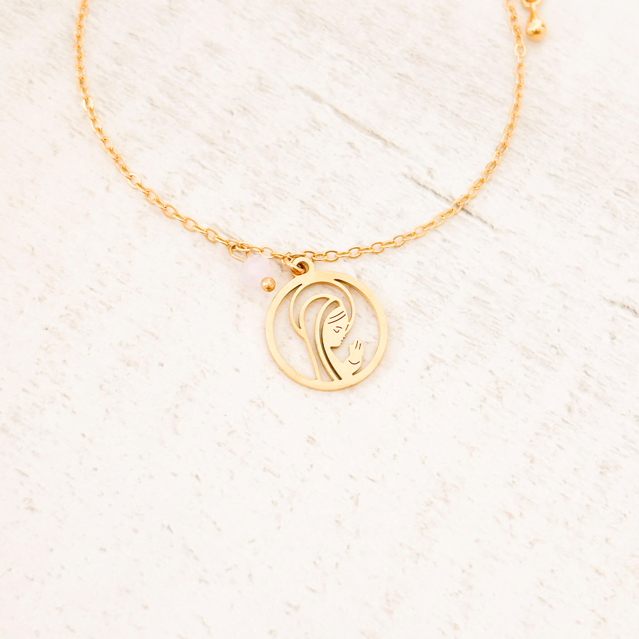 Pulsera Virgencita María Con Aureola
