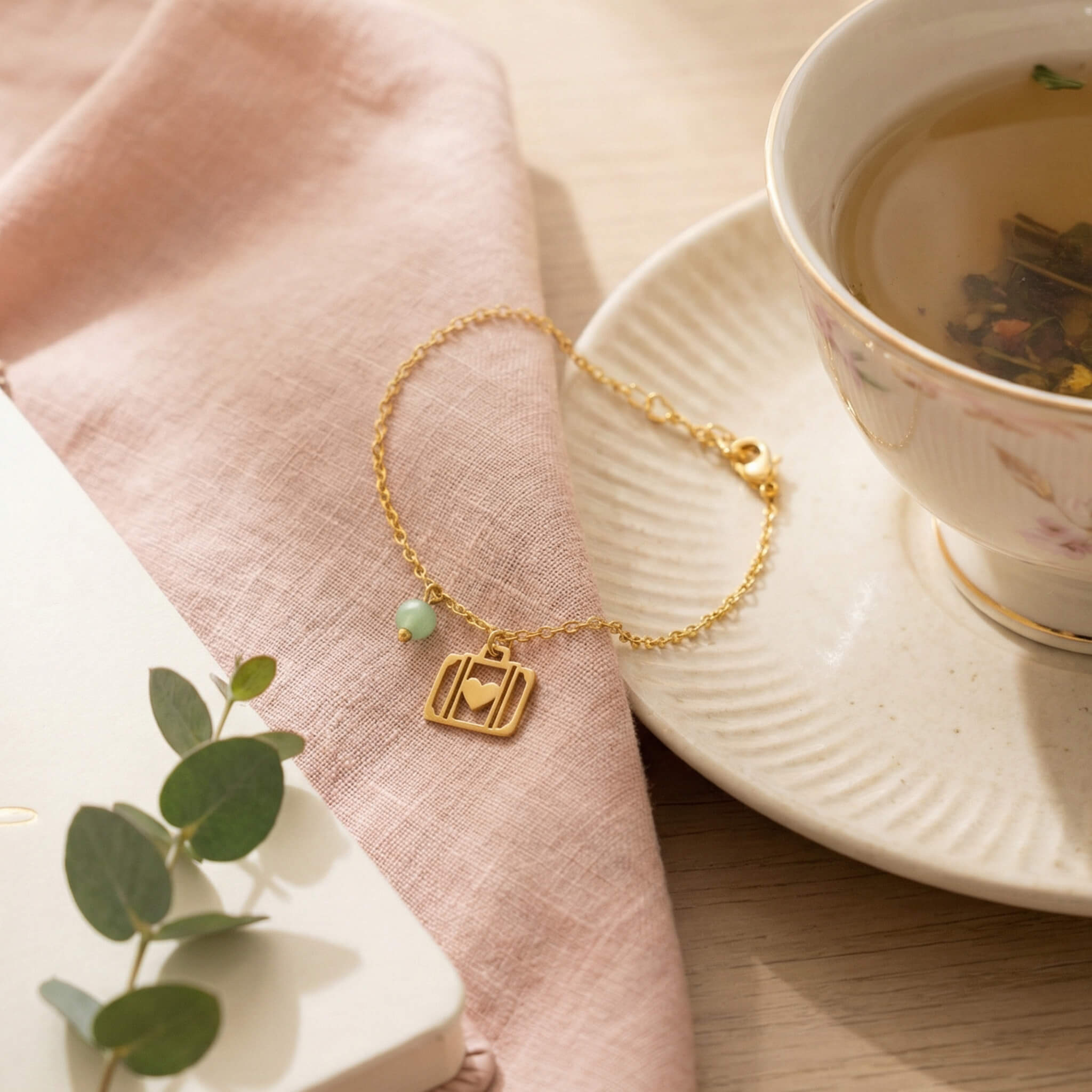 Pulsera Maleta Corazón Viajero