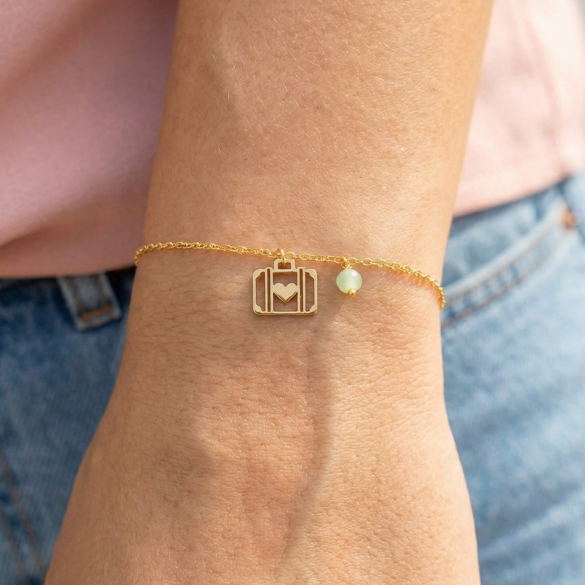 Pulsera Maleta Corazón Viajero