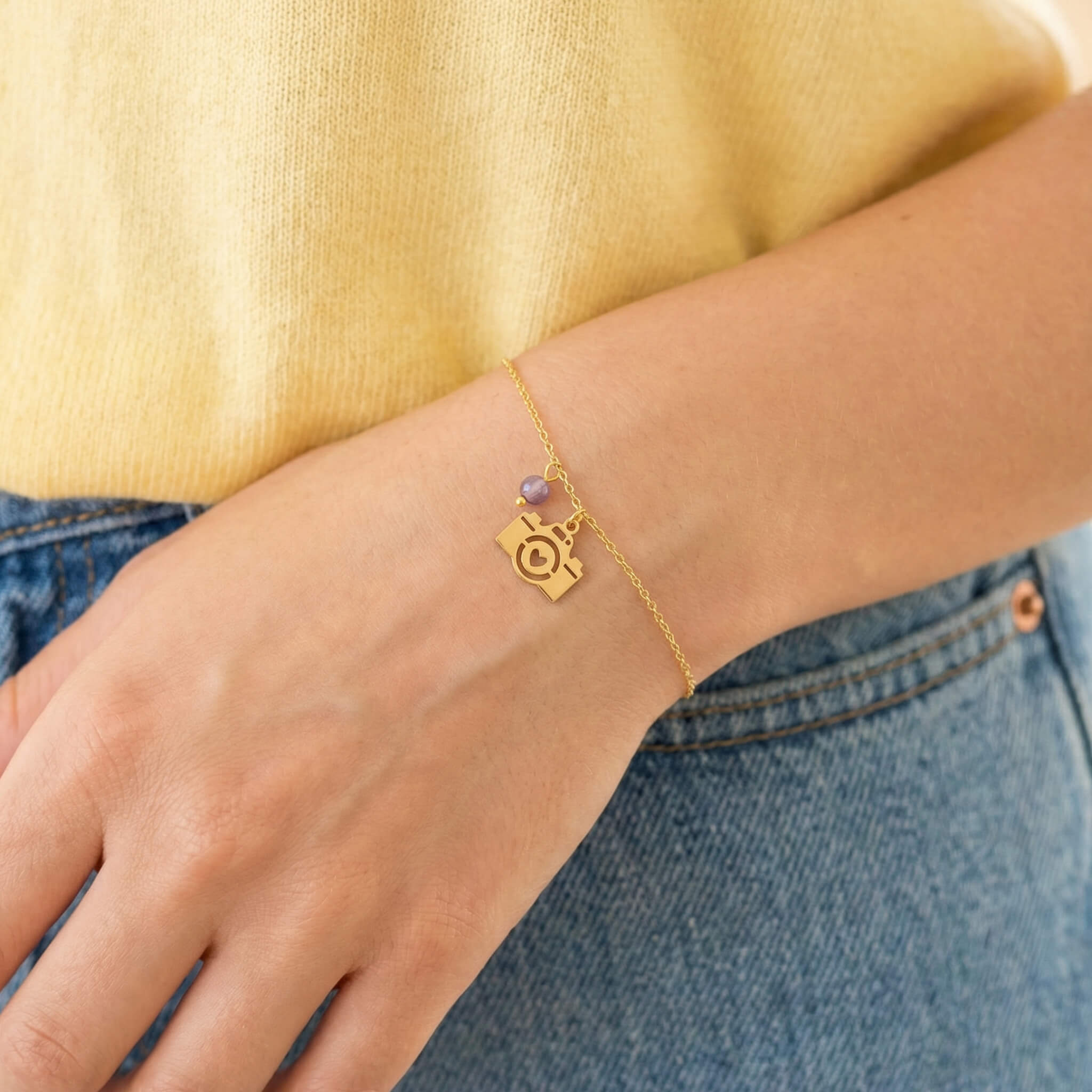 Pulsera Cámara de Fotos Corazón