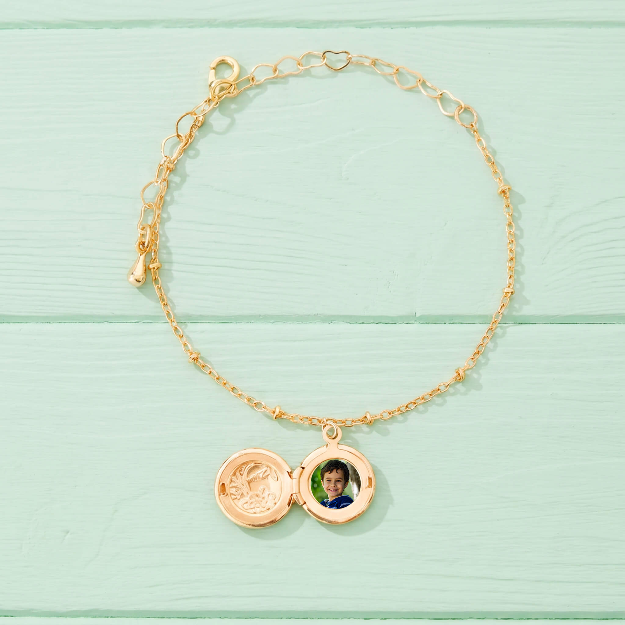 Pulsera Relicario Redondo Mini Flores