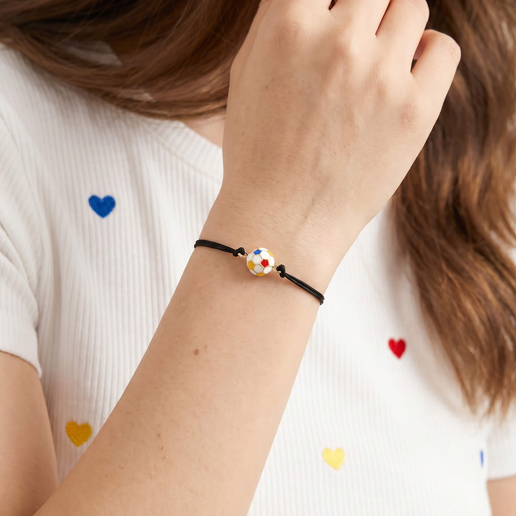 Pulsera Balón de Fútbol “La 10 de Mi Vida” – Hilo Negro