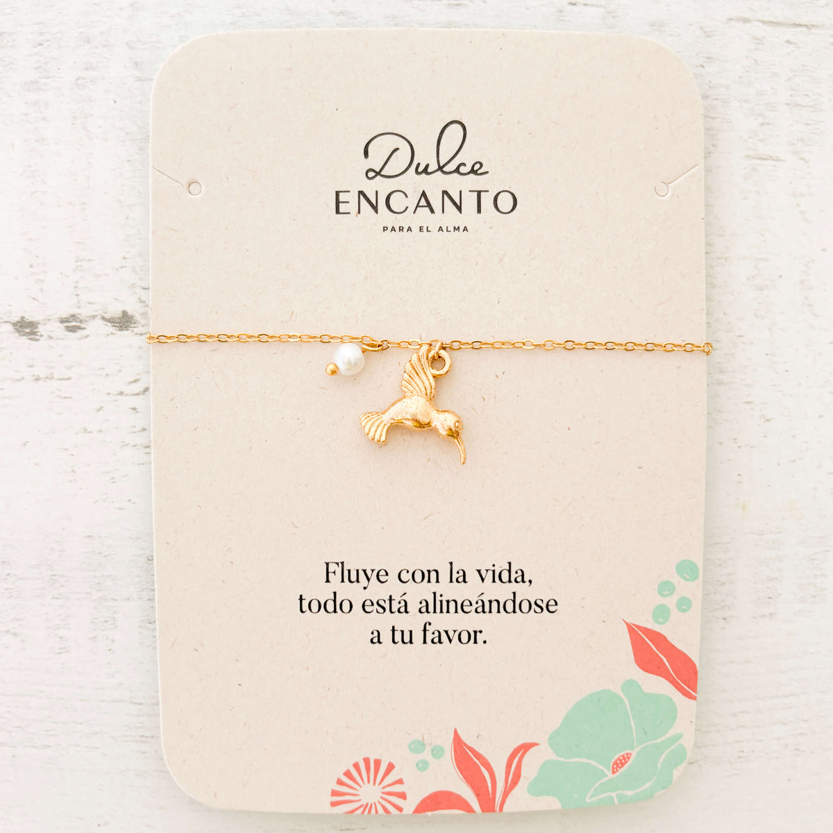Pulsera Colibrí Perla
