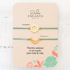 Pulseras Set de 2 Amigas Luna y Sol