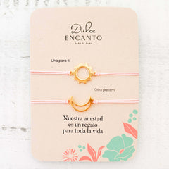 Pulseras Set de 2 Amigas Luna y Sol