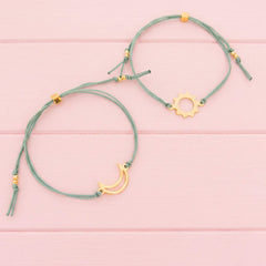 Pulseras Set de 2 Amigas Luna y Sol
