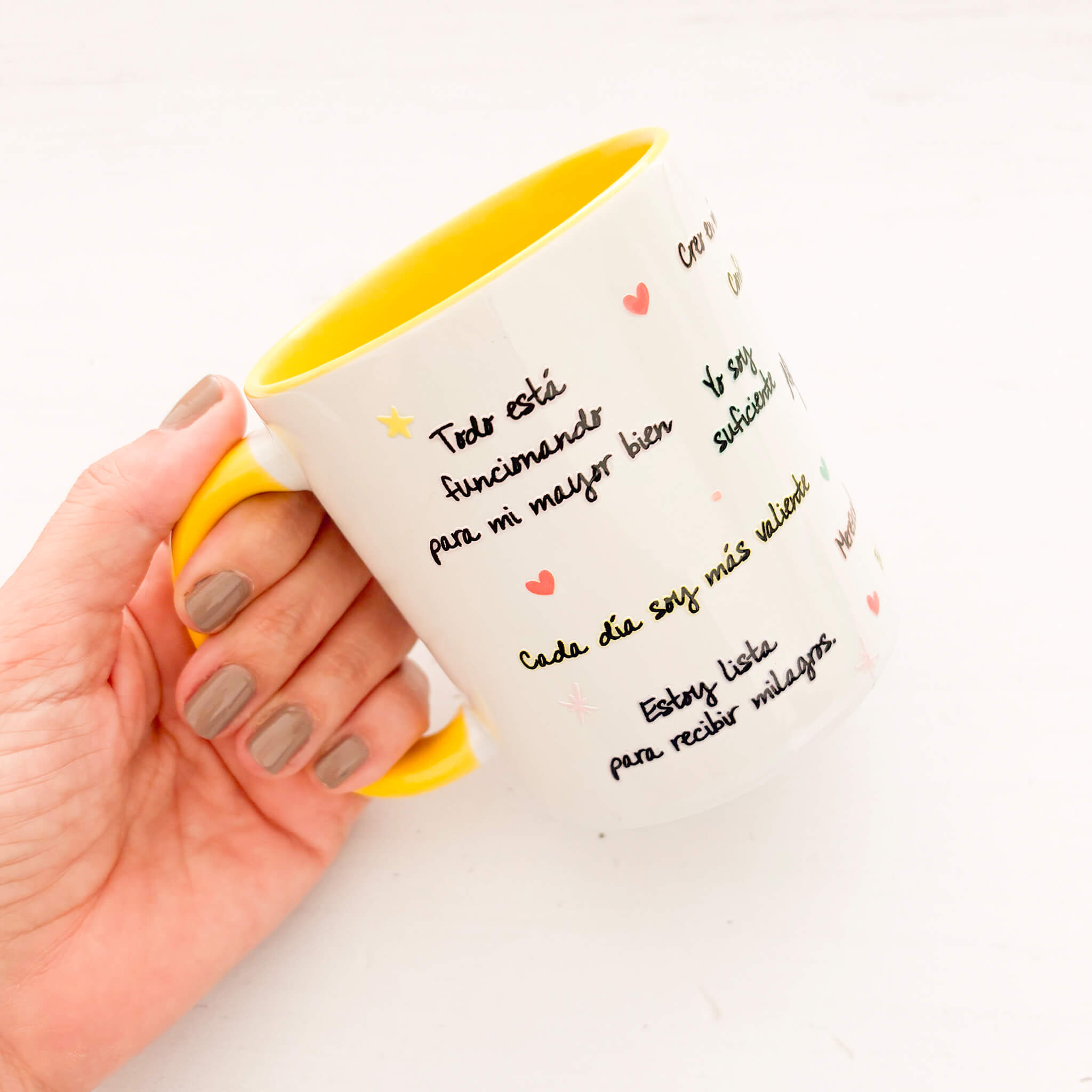 Mug Afirmaciones Tu ritual de inspiración diaria - Amarillo