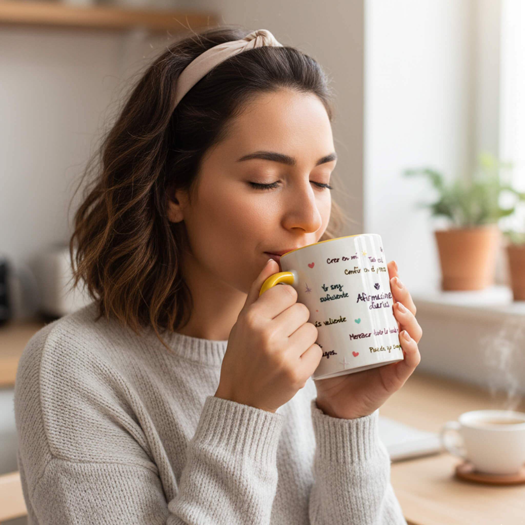 Mug Afirmaciones Tu ritual de inspiración diaria - Amarillo