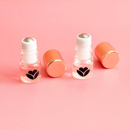 Set x2 de Mini Frascos Dorados para Perfumes y Aceites – 1 ml