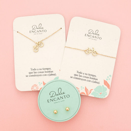 Set Cadena Bicicleta + Pulsera Bicicleta + Topos