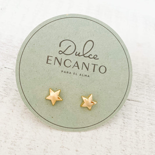 Topos Estrella Liso Plastimetal Baño de Oro