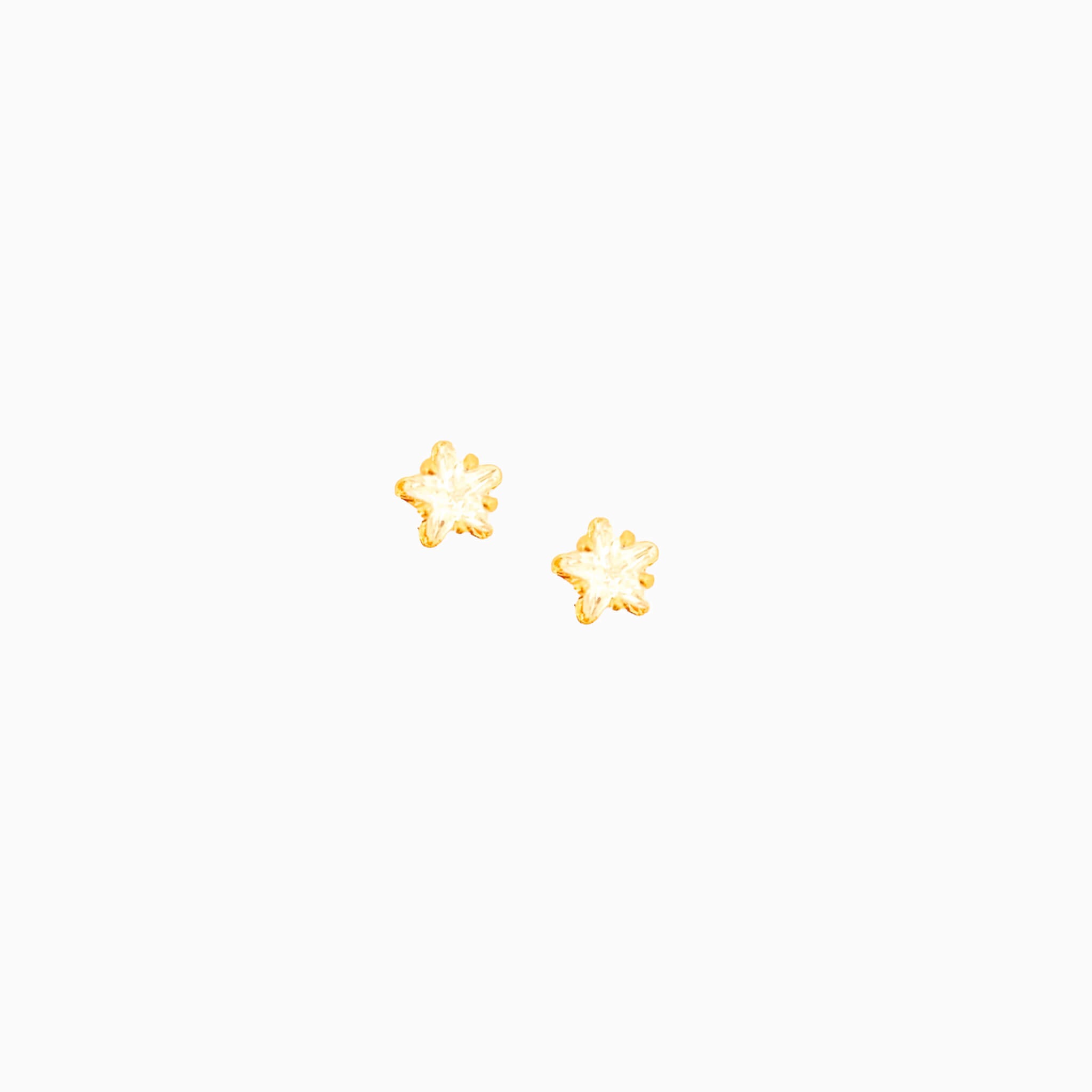 Topos Mini Estrellas Zircón Baño De Oro