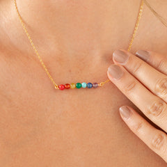 Cadena 7 Chakras Piedras Naturales Con Significado