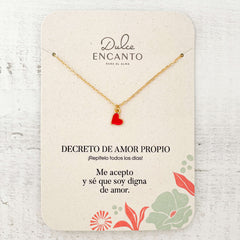 Cadena Corazón Rojo Con Significado