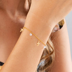 Pulsera Cruces Cristales Con Significado