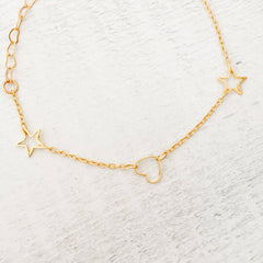 Pulsera Broche Estrellas Corazones Silueta Con Significado
