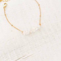 Pulsera Cuarzo Cristal Piedra Natural Broche Cadena