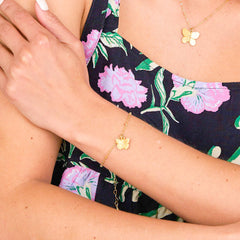 Pulsera Mariposa Pequeña Broche Cadena Con Significado