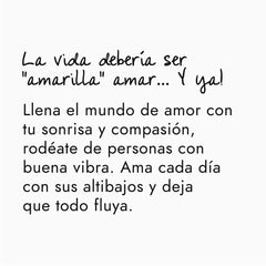 Tote Eco Bag La Vida Debería Ser Amarilla